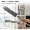 image:imageOVENTE Microfiber Duster Cleaning Set Extendable Handle Grey CTD1526GY
