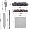 image:imageOVENTE Microfiber Duster Cleaning Set Extendable Handle Grey CTD1526GY