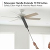 image:imageOVENTE Microfiber Duster Cleaning Set Extendable Handle Grey CTD1526GY