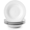 image:imageOVENTE Porcelain Pasta Bowls Set of 4 Ideal for Salad Soup White BPS4W