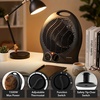 image:imageOVENTE Portable Electric Heater with Thermostat Control Black HE24B