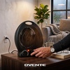 image:imageOVENTE Portable Electric Heater with Thermostat Control Black HE24B