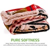 image:imageOVENTE Sherpa Throw Blanket 50x60 Reindeer Design Red BLN4688