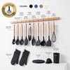 image:imageOVENTE Silicone Cooking Utensils Set 17pcs Heat Resistant Grey SPS17GBlack