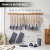 image:imageOVENTE Silicone Cooking Utensils Set 17pcs Heat Resistant Grey SPS17GGray