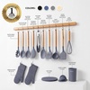 image:imageOVENTE Silicone Cooking Utensils Set 17pcs Heat Resistant Grey SPS17GGray