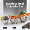 image:imageOVENTE Stainless Steel Mixing Bowl Set of 3 with Lids Silver BM46333S5  3  15 Quarts