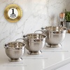 image:imageOVENTE Stainless Steel Mixing Bowl Set of 3 with Lids Silver BM46333S5  3  15 Quarts