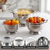 image:imageOVENTE Stainless Steel Mixing Bowl Set of 3 with Lids Silver BM46333S5  3  15 Quarts