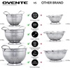 image:imageOVENTE Stainless Steel Mixing Bowl Set of 3 with Lids Silver BM46333S5  3  15 Quarts