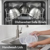 image:imageOVENTE Stainless Steel Mixing Bowl Set of 3 with Lids Silver BM46333S5  35  and 15 Quarts