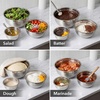 image:imageOVENTE Stainless Steel Mixing Bowl Set of 3 with Lids Silver BM46333S5  35  and 15 Quarts