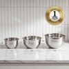 image:imageOVENTE Stainless Steel Mixing Bowl Set of 3 with Lids Silver BM46333S5  35  and 15 Quarts