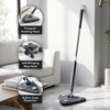image:imageOVENTE Wall Cleaner Mop 360 Rotatable amp Adjustable Handle Grey CTM311GY