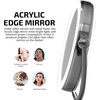 image:imageOvente 75 Lighted Wall Mount Makeup Mirror 1X amp 10X Magnifier Spinning Double Sided Round LED w Dimmer Switch Extend Retractable amp Folding Arm Battery USB Powered Nickel Brushed MLW75BR1X10XNickel Brushed