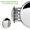 image:imageOvente 75 Lighted Wall Mount Makeup Mirror 1X amp 10X Magnifier Spinning Double Sided Round LED w Dimmer Switch Extend Retractable amp Folding Arm Battery USB Powered Nickel Brushed MLW75BR1X10XPolished Chrome