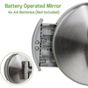 image:imageOvente 75 Lighted Wall Mount Makeup Mirror 1X amp 10X Magnifier Spinning Double Sided Round LED w Dimmer Switch Extend Retractable amp Folding Arm Battery USB Powered Nickel Brushed MLW75BR1X10XNickel Brushed