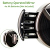 image:imageOvente 75 Lighted Wall Mount Makeup Mirror 1X amp 10X Magnifier Spinning Double Sided Round LED w Dimmer Switch Extend Retractable amp Folding Arm Battery USB Powered Nickel Brushed MLW75BR1X10XAntique Brass