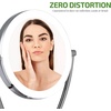 image:imageOvente 8 Lighted Tabletop Makeup Mirror with 1X10X Magnification DoubleSided Magnifying Vanity Mirror Dimmable LED Lights 360 Swivel Design and Dual Power Supply Polished Chrome MLT75CH1X10X