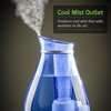 image:imageOvente Humidifier Ultrasonic Quiet Air Cool Pure Mist with 25 Liter Easy Fill amp Clean Water Tank Adjustable Moisture Level Compact Night Blue Light Portable for office Bedroom Nursery Blue HMD625BL