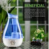 image:imageOvente Humidifier Ultrasonic Quiet Air Cool Pure Mist with 25 Liter Easy Fill amp Clean Water Tank Adjustable Moisture Level Compact Night Blue Light Portable for office Bedroom Nursery Blue HMD625BL