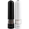 image:imageOVENTE Electric Salt amp Pepper Set Battery Operated Silver SPD112SBlackWhite
