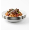 image:imageOVENTE Porcelain Pasta Bowls Set of 4 Ideal for Salad Soup White BPS4W