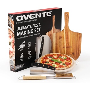 image:imageOVENTE 13Inch Pizza Making Set 6Piece Kit with Cutter and Rack BWS513
