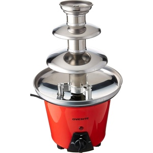 image:imageOVENTE 3 Tier Chocolate Fondue Fountain Machine 6 x 6 x 94 Red CFS73RCFS53R
