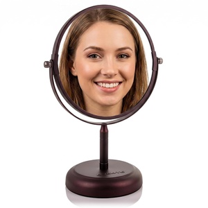 image:imageOVENTE 8 Tabletop Magnifying Makeup Mirror Polished Chrome MNLMT80CH1X7XAntique Bronze