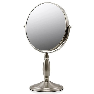 image:imageOVENTE 8 Tabletop Magnifying Makeup Mirror Polished Chrome MNLMT80CH1X7XNickel Brushed