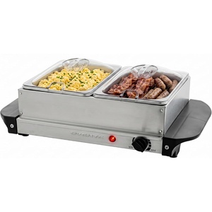 image:imageOVENTE Electric Buffet Server amp Food Warmer with Two 15 Qt Silver FW152S2 Chafing Pan  Silver