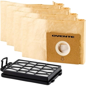 image:imageOVENTE Replacement Dust Bags Pack of 4  1 Filter for ST1600B ACPST16041Brown  Black