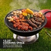 image:imageOVENTE 14Inch Portable Charcoal Grill Dual Venting System Red GQR0400BR