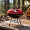 image:imageOVENTE 14Inch Portable Charcoal Grill Dual Venting System Red GQR0400BR