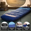 image:imageOVENTE Camping Sleeping Bag Lightweight Waterproof Blue SBHW001BL