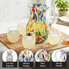 image:imageOVENTE Hand Blown Margarita Glass Pitcher 25 Liter Multicolor MGP84M