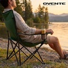 image:imageOVENTE Portable Camping Folding Chair HeavyDuty Steel Frame Green CHR001GChr001g  Green