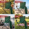 image:imageOVENTE Portable Camping Folding Chair HeavyDuty Steel Frame Green CHR001GChr001g  Green