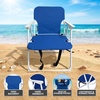 image:imageOVENTE Portable Camping Folding Chair HeavyDuty Steel Frame Green CHR001GChr011bl  Blue