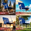 image:imageOVENTE Portable Camping Folding Chair HeavyDuty Steel Frame Green CHR001GChr011bl  Blue
