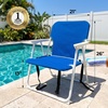 image:imageOVENTE Portable Camping Folding Chair HeavyDuty Steel Frame Green CHR001GChr011bl  Blue