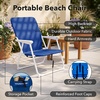 image:imageOVENTE Portable Camping Folding Chair HeavyDuty Steel Frame Green CHR001GChr011bl  Blue