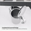 image:imageOVENTE Stainless Steel Gravy Boat with Hinged Lid 14Oz Silver GB4541SSilver