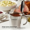 image:imageOVENTE Stainless Steel Gravy Boat with Hinged Lid 14Oz Silver GB4541SSilver