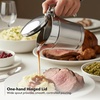 image:imageOVENTE Stainless Steel Gravy Boat with Hinged Lid 14Oz Silver GB4541SSilver