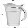 image:imageOVENTE Stainless Steel Gravy Boat with Hinged Lid 14Oz Silver GB4541SSilver