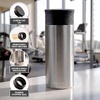 image:imageOVENTE Stainless Steel Insulated Travel Mug with Tea Infuser Silver MSA16SSilver