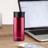 image:imageOvente Stainless Steel Vacuum Insulated Coffee Water Mug 12 oz Portable Double Wall Handheld Tumbler with Tea Infuser BPAFree Spill Proof Travel Friendly for Hot Cold Beverage Red MSA12R