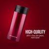 image:imageOvente Stainless Steel Vacuum Insulated Coffee Water Mug 12 oz Portable Double Wall Handheld Tumbler with Tea Infuser BPAFree Spill Proof Travel Friendly for Hot Cold Beverage Red MSA12R